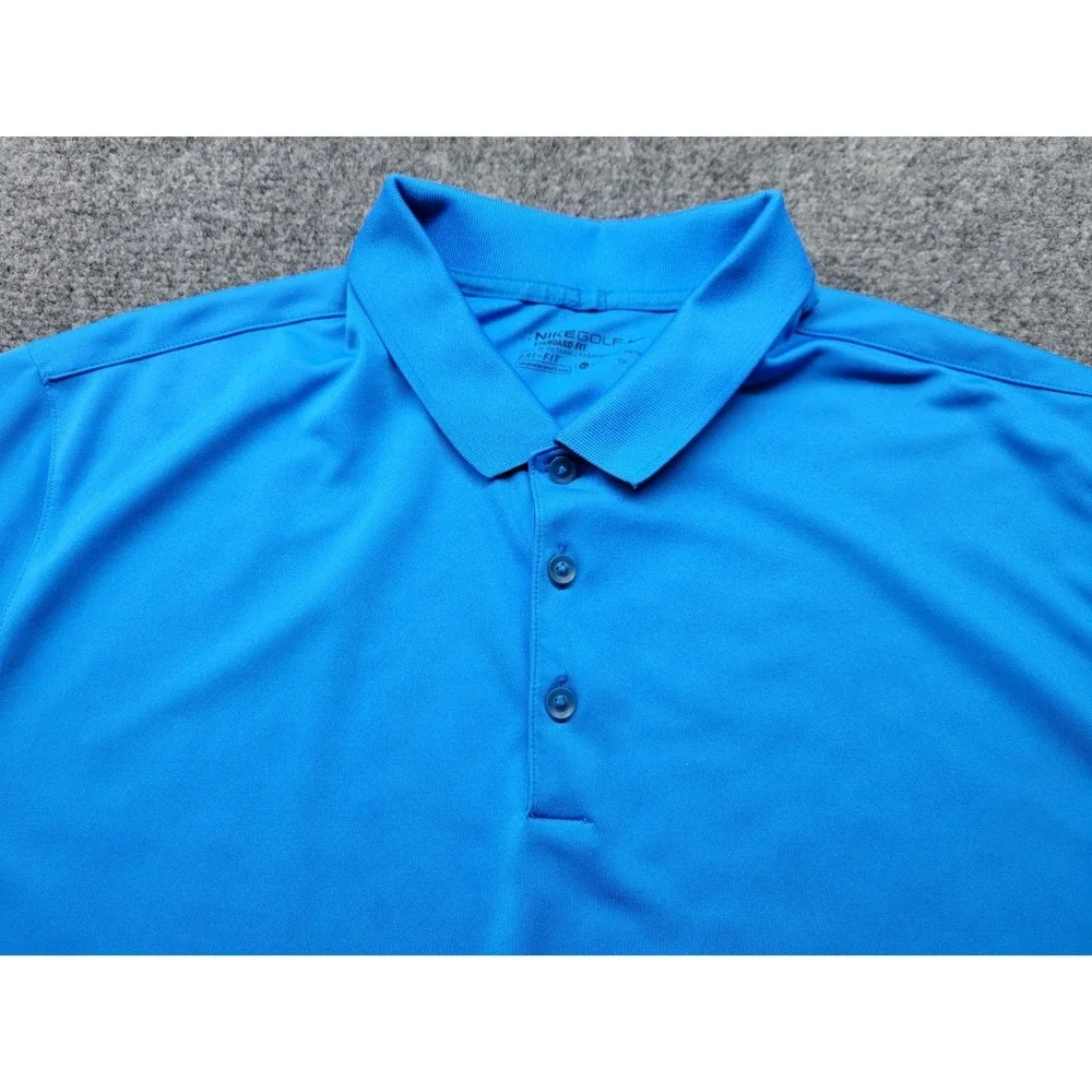 Nike Dri-Fit Golf Polo Standard Fit Mens XL Blue Short Sleeve GUC